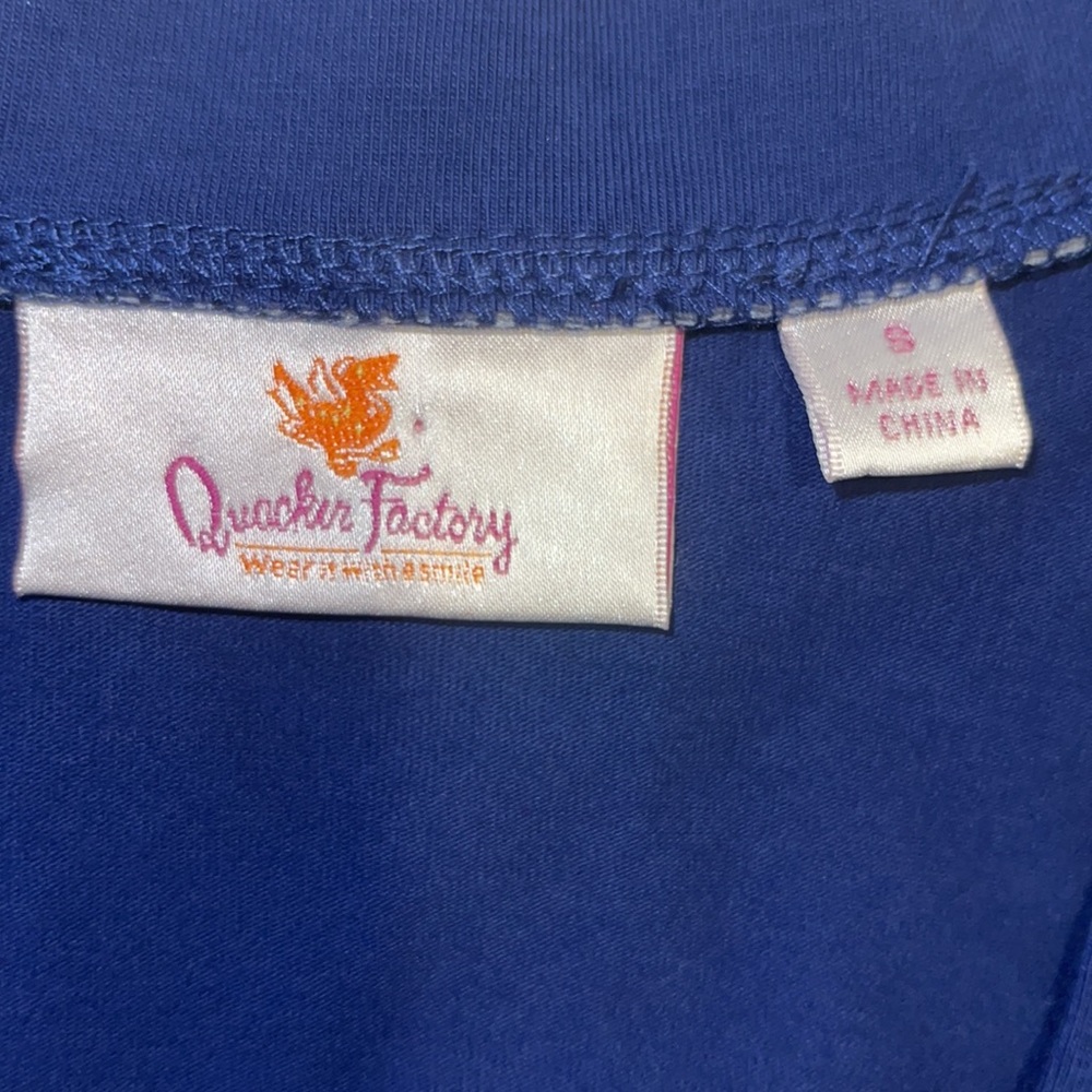 Quacker Factory Navy Blue Long Sleeve Knit Cardigan Rhinestone Pockets Small - Picture 6 of 7